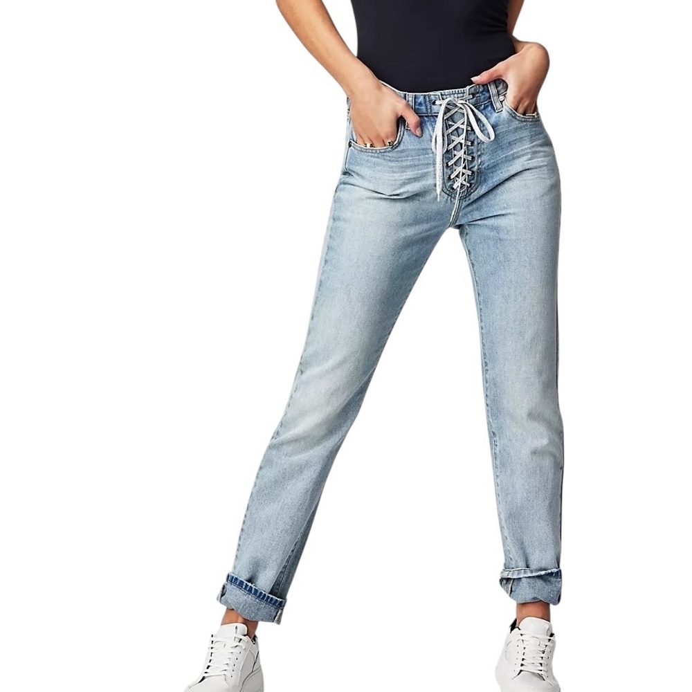 OneTeaspoon Truckers Mid-Waist Straight Jeans